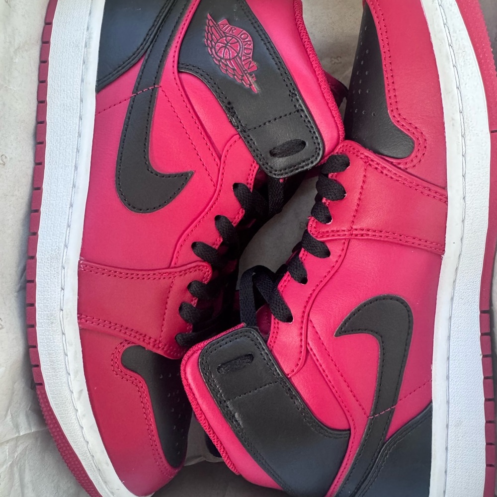 Jordan High-Top Sneakers in Pink and Black